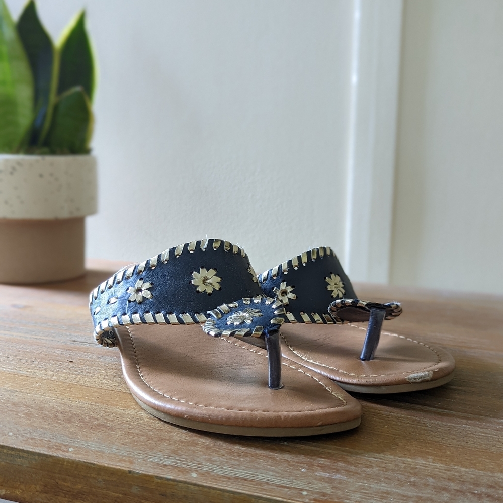Navy & Silver Sandals - Picture 6 of 10